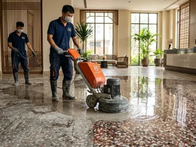 Đánh bóng sàn đá mài Huế