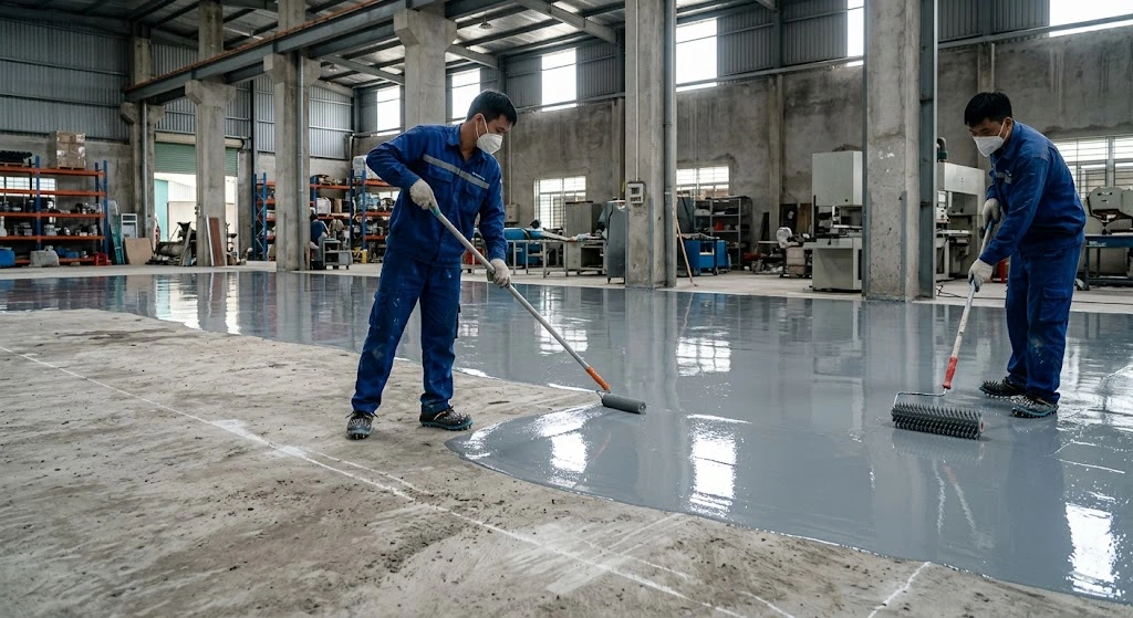 Thi công sơn nền Epoxy Huế