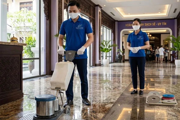 Đánh bóng sàn đá granit Huế