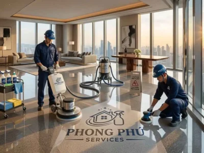 Đánh bóng sàn đá hoa cương Huế