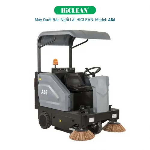 Máy quét rác ngồi lái HiClean A86 dùng bình