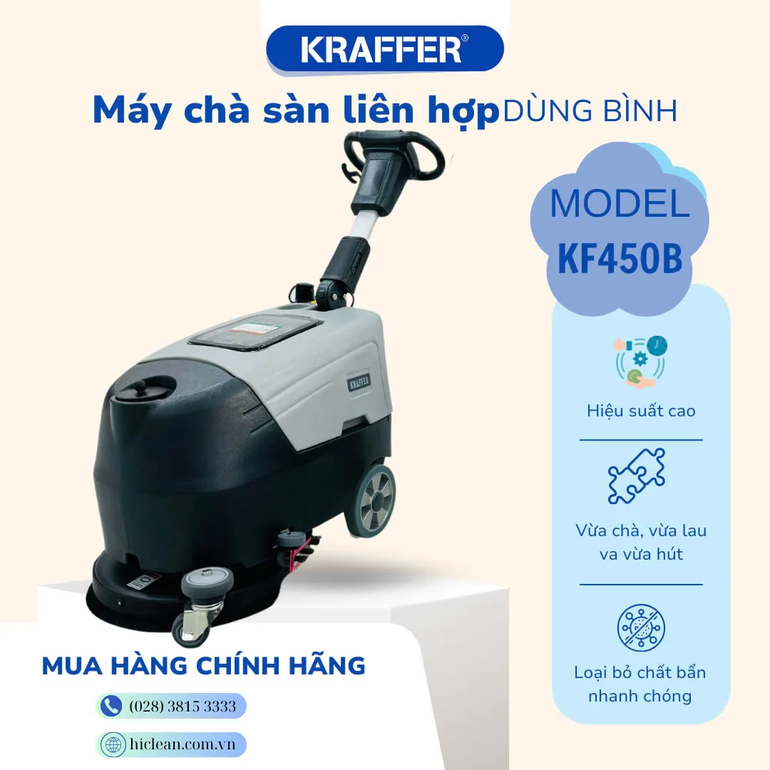 Máy lau sàn gia đình KRAFFER KF450B dùng bình