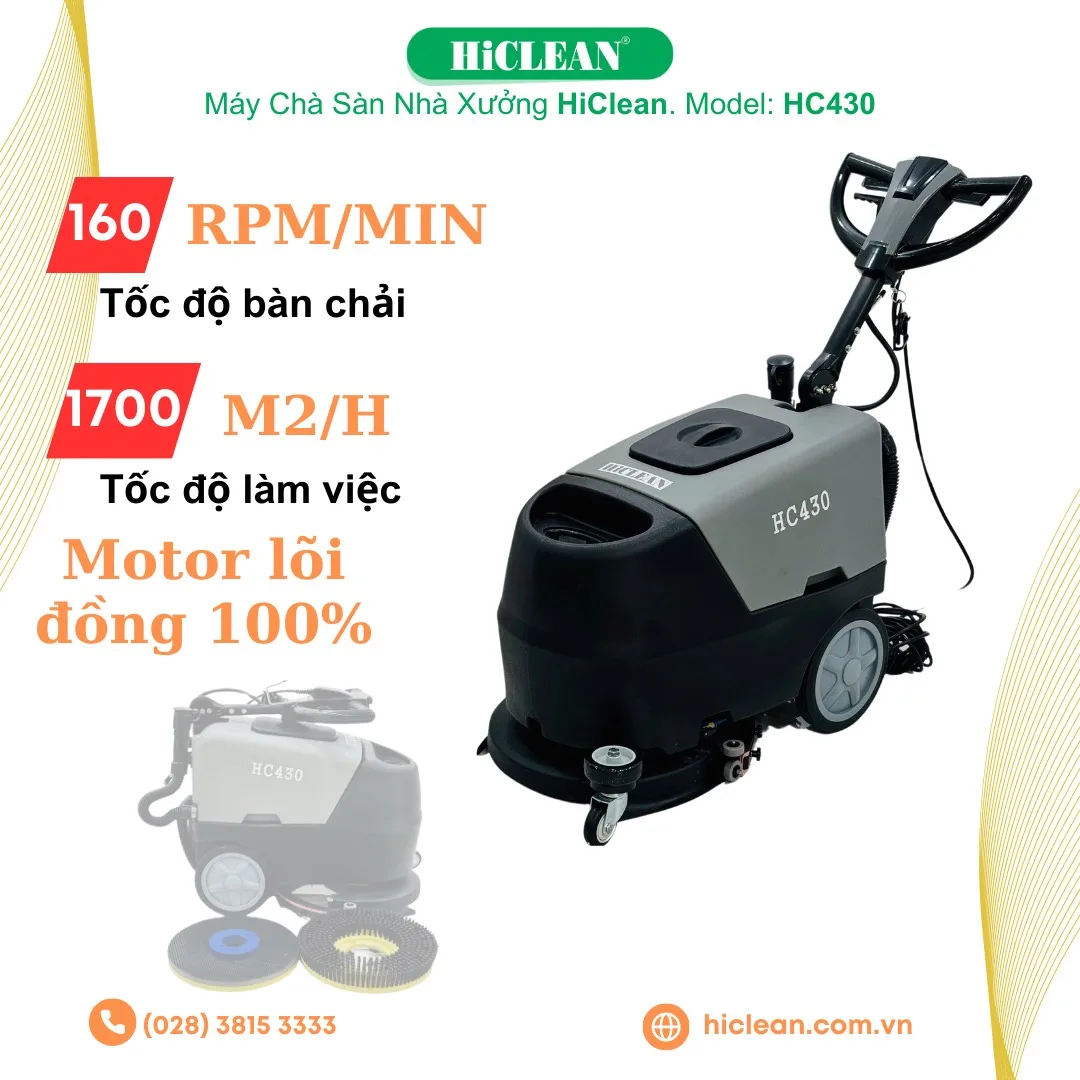 Máy chà sàn nhà xưởng HiClean HC430