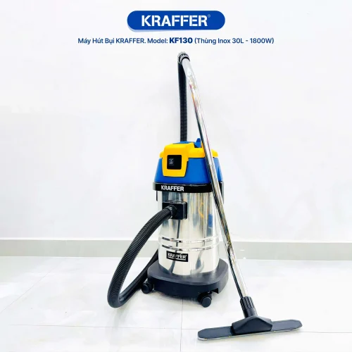 Máy hút bụi Kraffer KF130 1800W (thùng inox)