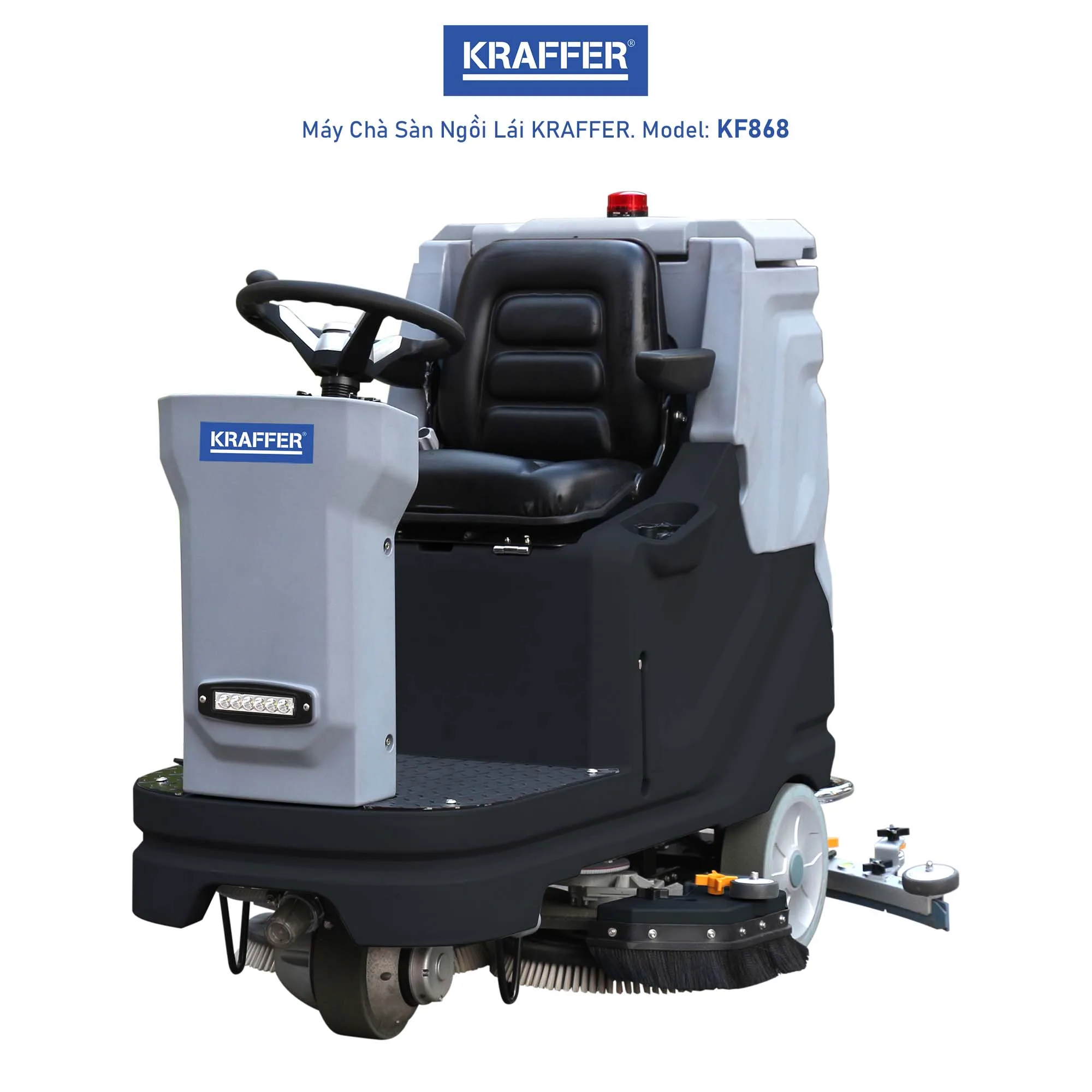Máy chà sàn liên hợp ngồi lái Kraffer KF868 dùng bình