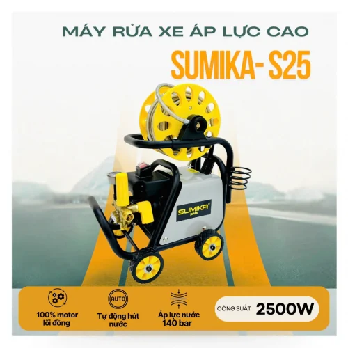 Máy phun áp lực cao SUMIKA S25, công suất 2500W