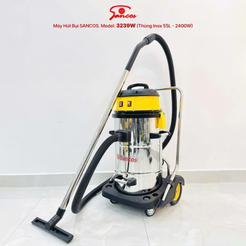 Máy hút bụi công nghiệp Sancos 3239W, thùng chứa 55L