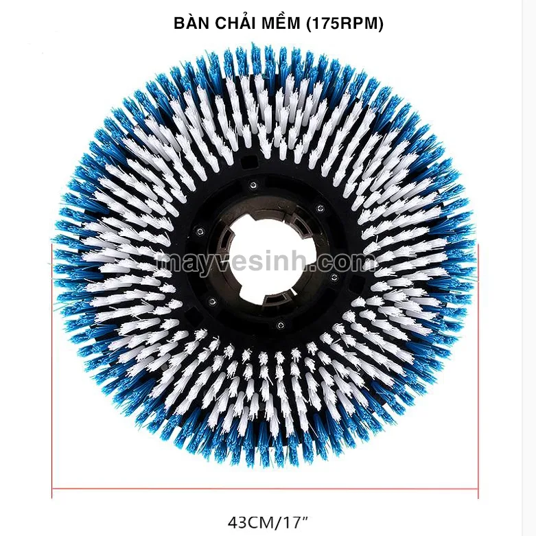 Bàn chải mềm máy chà sàn đơn HiClean
