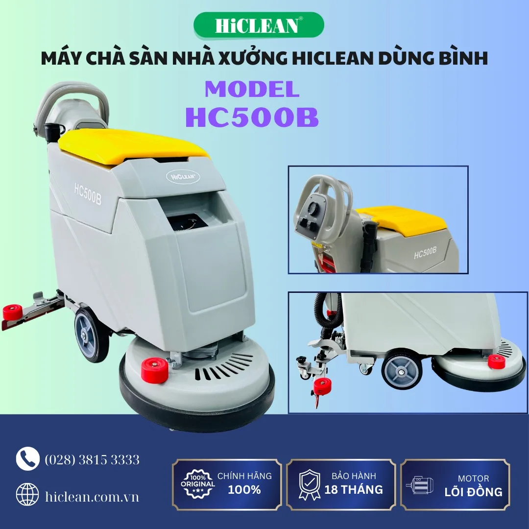 Máy chà sàn nhà xưởng HiClean HC500B