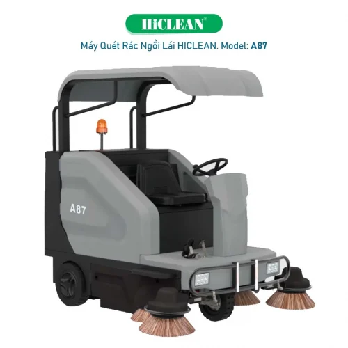 Máy quét rác ngồi lái HiClean A87 dùng bình