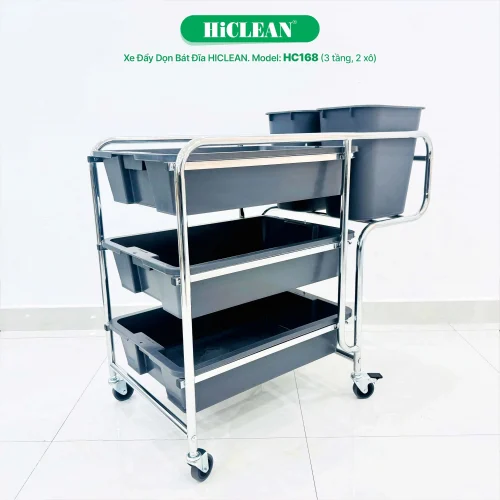 Xe dọn bát đĩa HiClean HC 168