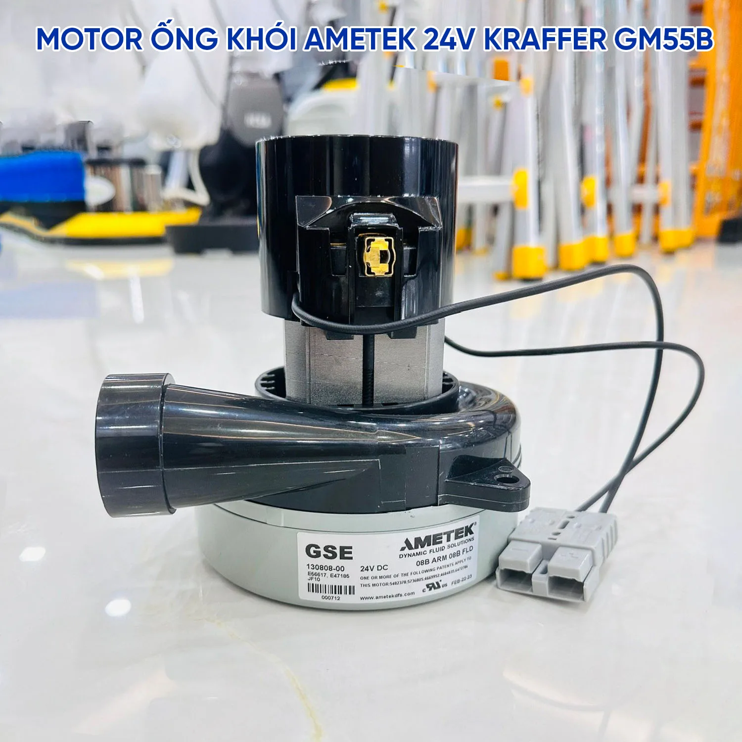 Motor ống khói Ametek 24V máy chà sàn Kraffer GM55B
