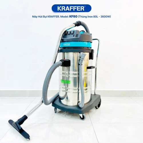 Máy hút bụi công nghiệp Kraffer KF80, công suất 3600W