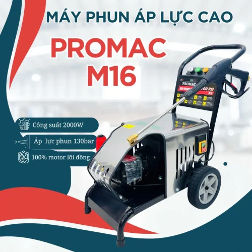 Máy phun áp lực cao Promac M16, công suất 2000W