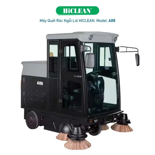 Máy quét rác ngồi lái HiClean A88 dùng bình