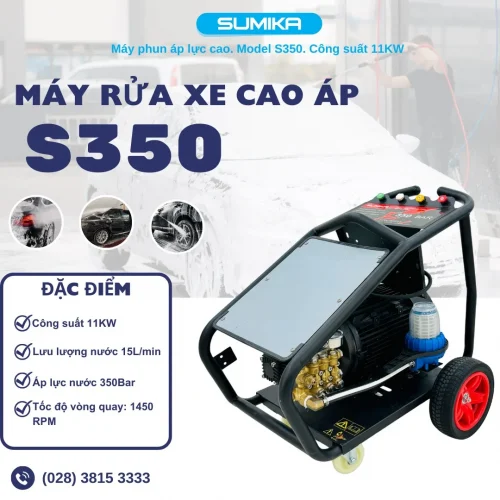Máy phun rửa siêu cao áp SUMIKA S350, công suất 11kW