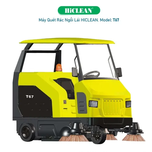 Máy quét rác ngồi lái HiClean T67 dùng bình
