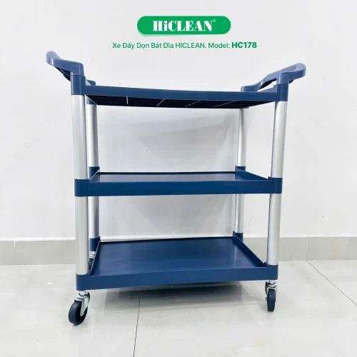 Xe đẩy dọn bát đĩa HiClean HC178