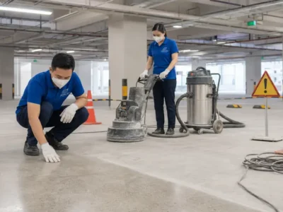 Đánh bóng sàn bê tông gara, bãi xe tại Huế có bền không?