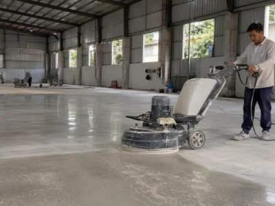 Đánh bóng sàn bê tông nhà xưởng Phú Bài cần chú ý gì?