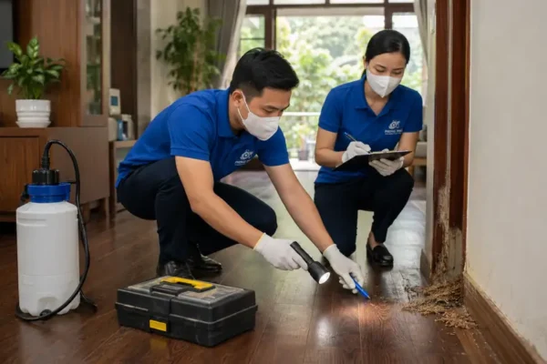 Diệt mối sàn gỗ tại Huế: dấu hiệu cần kiểm tra sớm