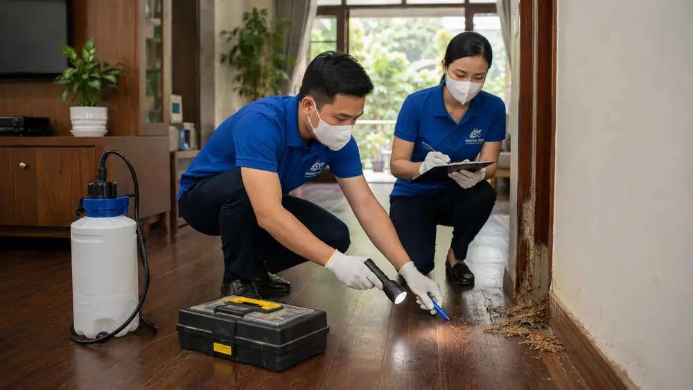 Diệt mối sàn gỗ tại Huế: dấu hiệu cần kiểm tra sớm