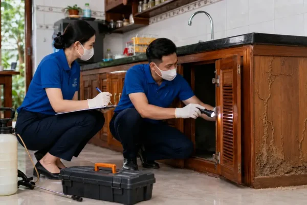 Diệt mối tủ bếp tại Huế cần xử lý thế nào để hạn chế lan rộng?
