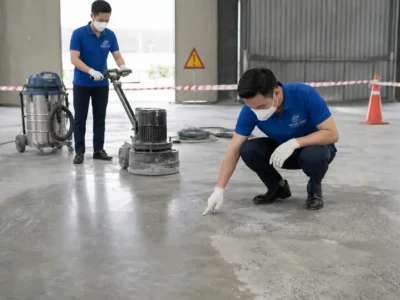 Các lỗi thường gặp sau khi đánh bóng sàn bê tông