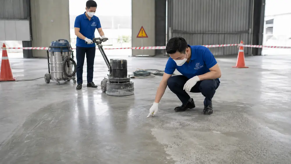Các lỗi thường gặp sau khi đánh bóng sàn bê tông