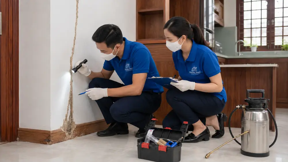 Quy trình khảo sát diệt mối tại Huế trước khi báo giá
