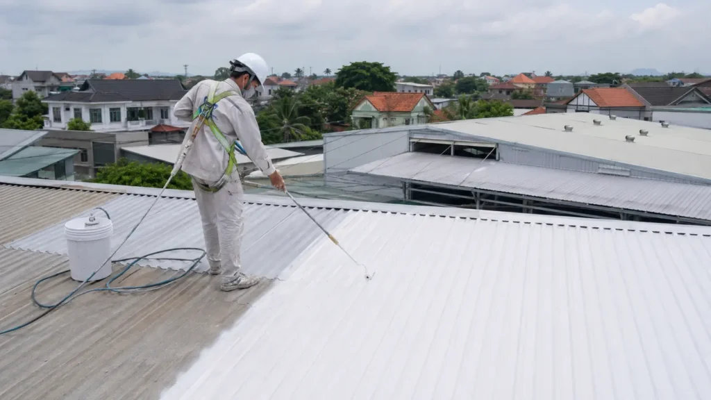 Dịch vụ sơn chống nóng mái tôn Huế