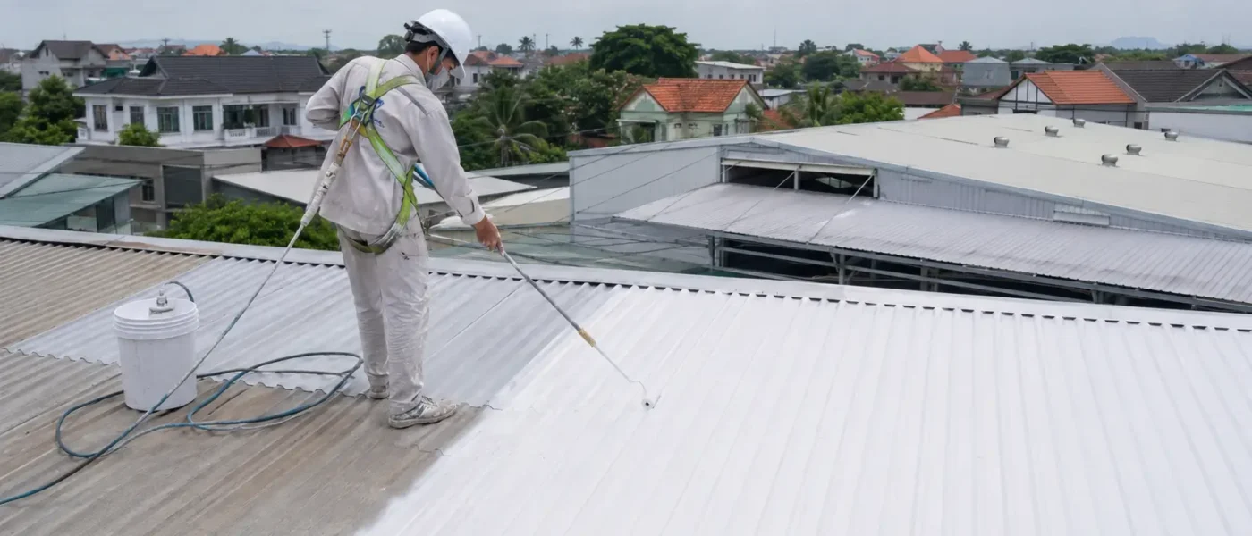 Dịch vụ sơn chống nóng mái tôn Huế
