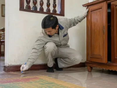 Cách khoanh vùng đường đi của mối trong nhà ở Huế trước khi xử lý tận gốc