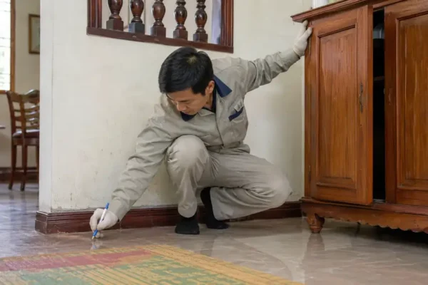 Cách khoanh vùng đường đi của mối trong nhà ở Huế trước khi xử lý tận gốc