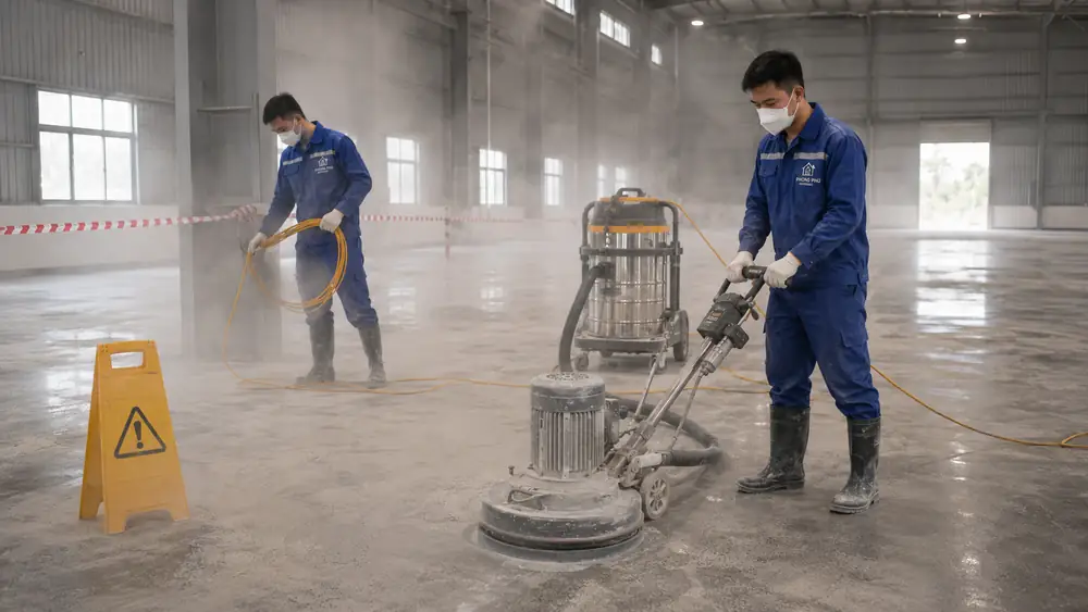Cách chọn đơn vị đánh bóng sàn bê tông tại Huế